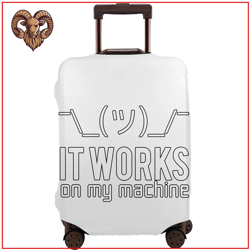 Программист работает на моей машине аксессуары для путешествий защита багажа