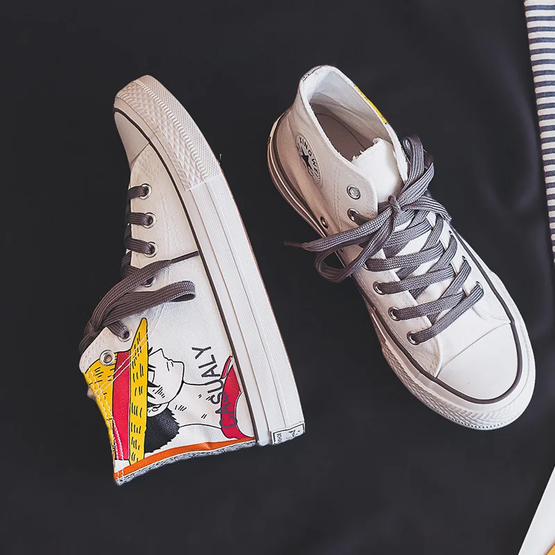 Новая модная Осенняя обувь из мягкой ткани с кружевом парусиновая высоким берцем