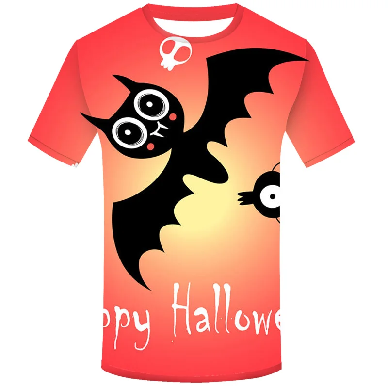 Halloween spider cartoon pattern yellow T-shirt Men Summer Pumpkin 3D t shirt Punk Rock Clothes Gothic Mens casual tops tee 2019 | Мужская