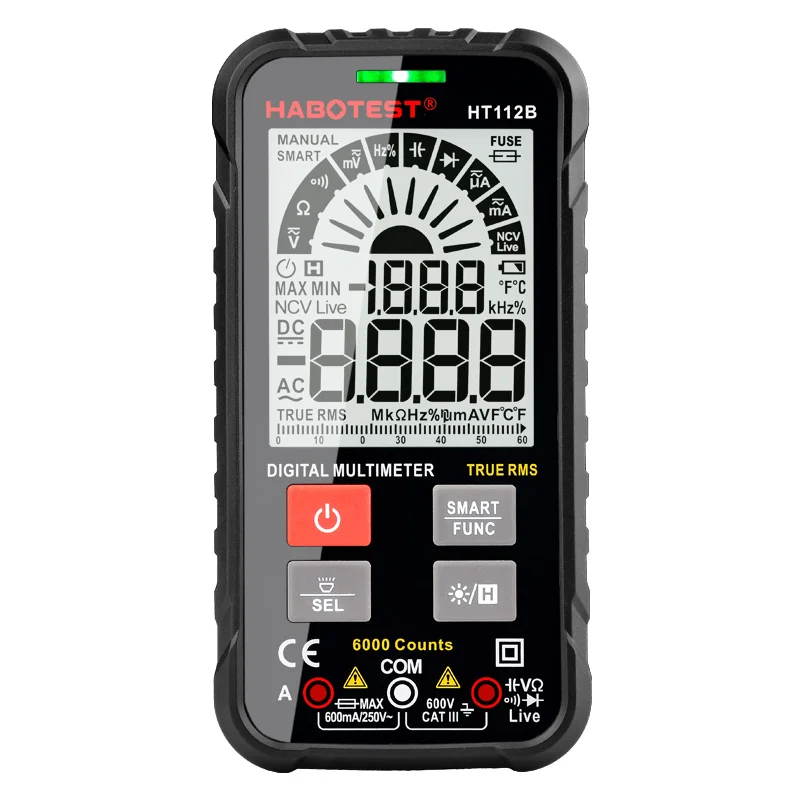 new generation 600v smart phone digital multimeter ohm capacitance hz ac dc ncv advanced multimeter tester