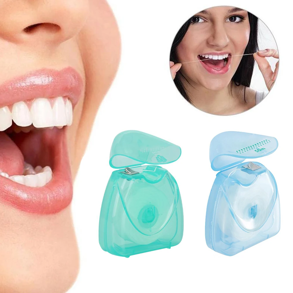 

Инструменты для чистки полости рта 50 м, стоматологический Флоссер, межзубная щетка, зубная палочка, зубная нить s, гигиена полости рта, прово...
