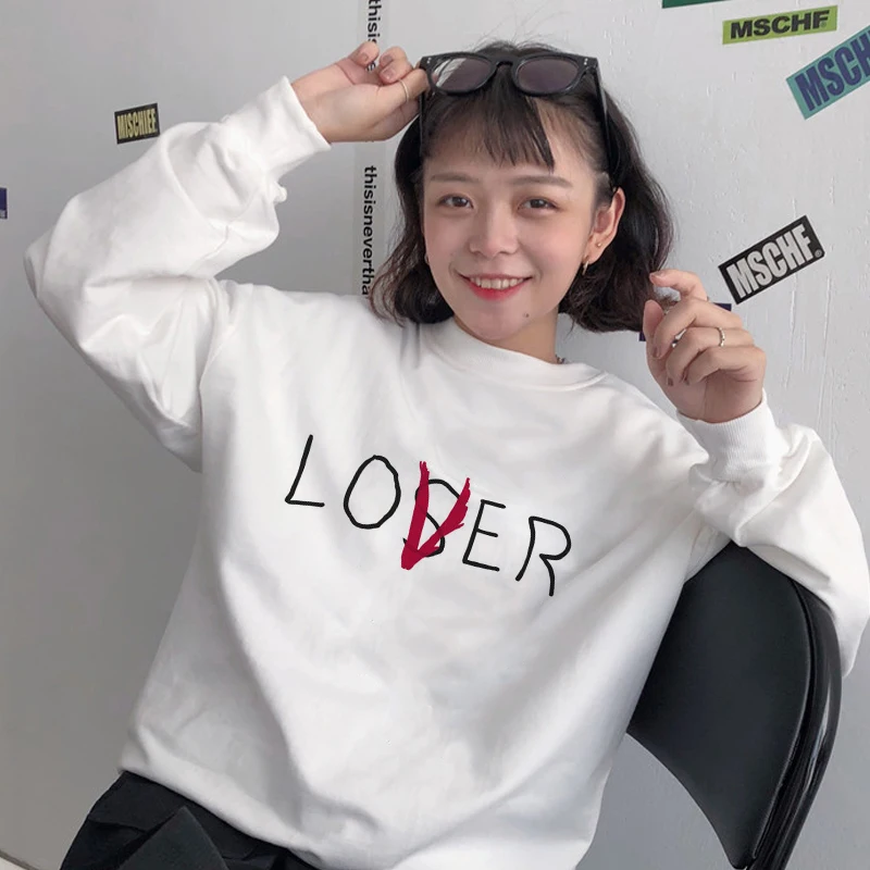 Свитшот женский с забавным принтом в стиле Харадзюку | Женская одежда