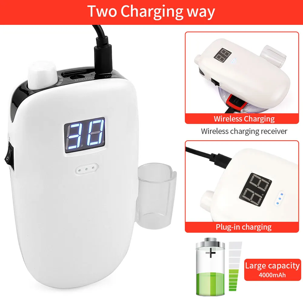 Фрезер Профессиональный для ногтей аппарат портативный с беспроводной зарядкой