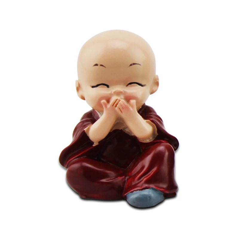 4 шт. автомобильный орнамент милый KongFu монах интерьерный дисплей украшение