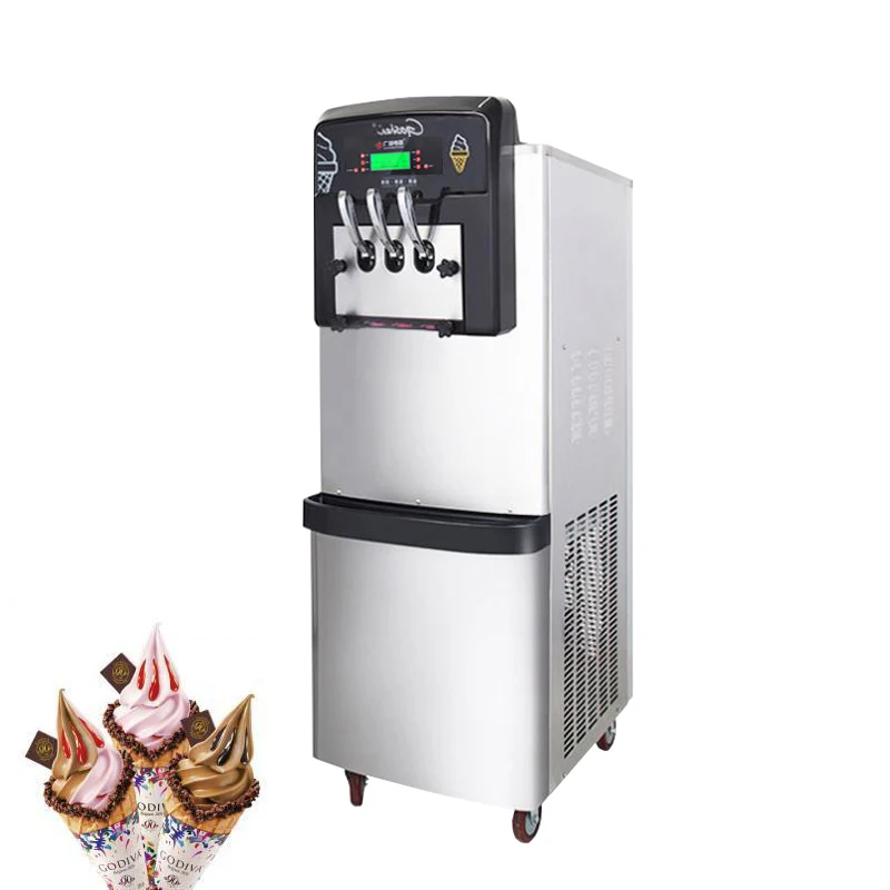 Коммерческая мороженая мягкая машина 3 вкусов дешевая машинка для приготовления