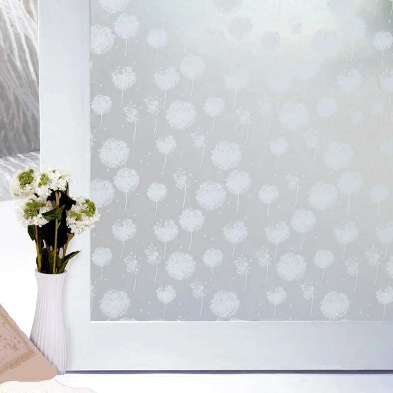 Самоклеящаяся оконная фольга ПЭТ приклеенная Одуванчик защита