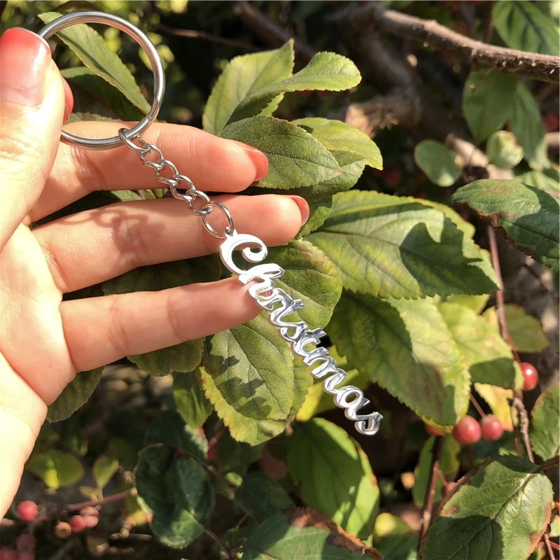 Рождественский пользовательский брелок с гравировкой для автомобиля логотипом