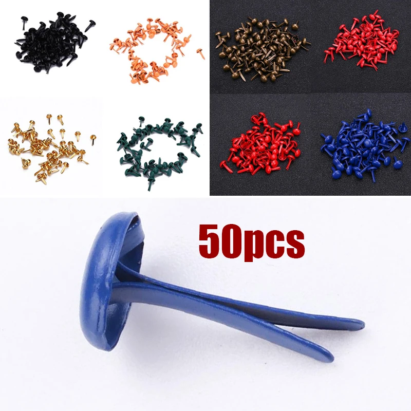 Балерина Типсы для ногтей Макияж Поддельные ногти Красота скрапбук мини Брэд 50