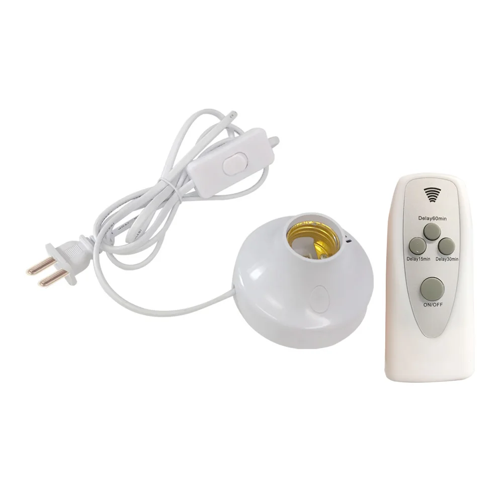 

Wireless remote control lamp holder E26/E27 bulb universal socket with timer remote control Try on LED/CFL lamp