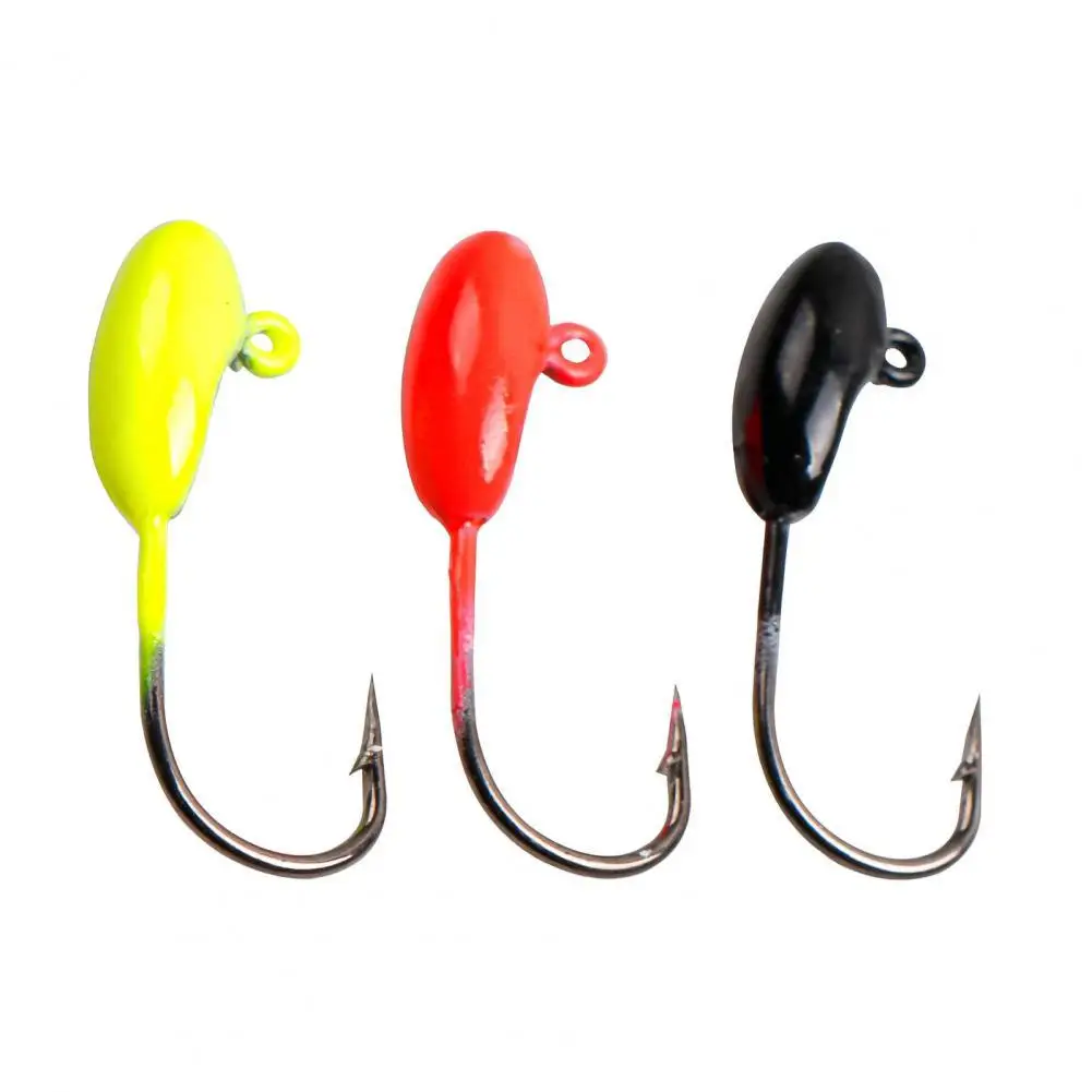 

10Pcs/Set 1.5g 2.4cm Fishing Hooks Smooth Surface Easy Installation High Carbon Steel Sharp Lead Head Lure Jig for Outdoor Fishi