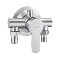 1pc stainless steel shower faucet hot and cold water mixer wall mounted metal handle suitable for most shower equipment