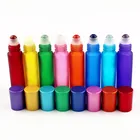 Флакон для духов цветной стеклянный с натуральными драгоценными камнями, роликовые пустые многоразовые флаконы для эфирных масел, 3 шт., 10 мл