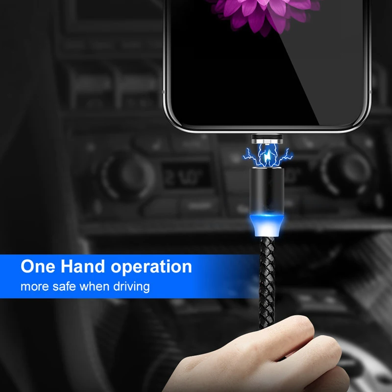 Магнитный Micro-USB кабель зарядного устройства для Huawei Y5 Y6 Y7 2018 Honor 8X 7X 8C 8A Redmi 7 7A 6 6A 5 4X