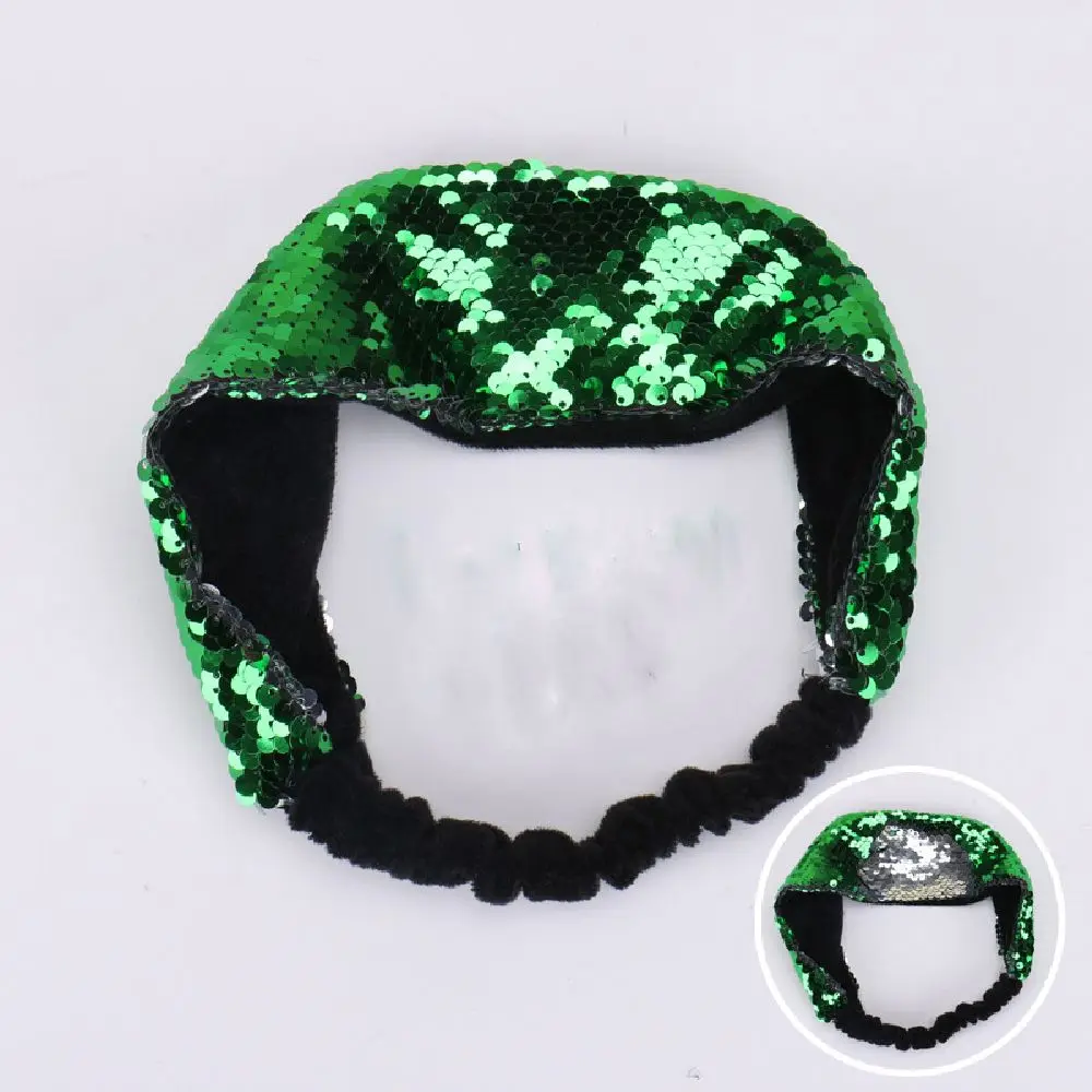 Многоцветная блестящая повязка на голову с блестками винтажная плетеная лента
