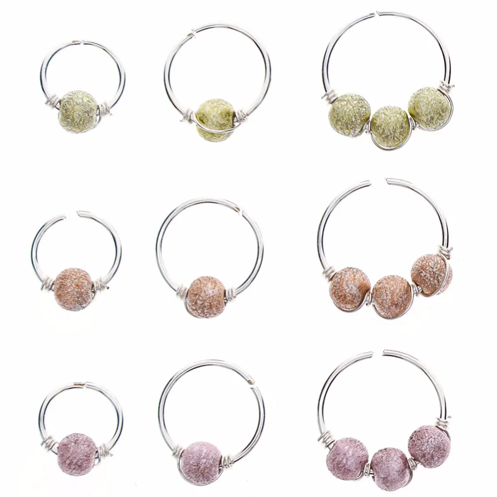 Серьги-гвоздики в носу с круглыми бусинами Ювелирное Украшение для пирсинга тела