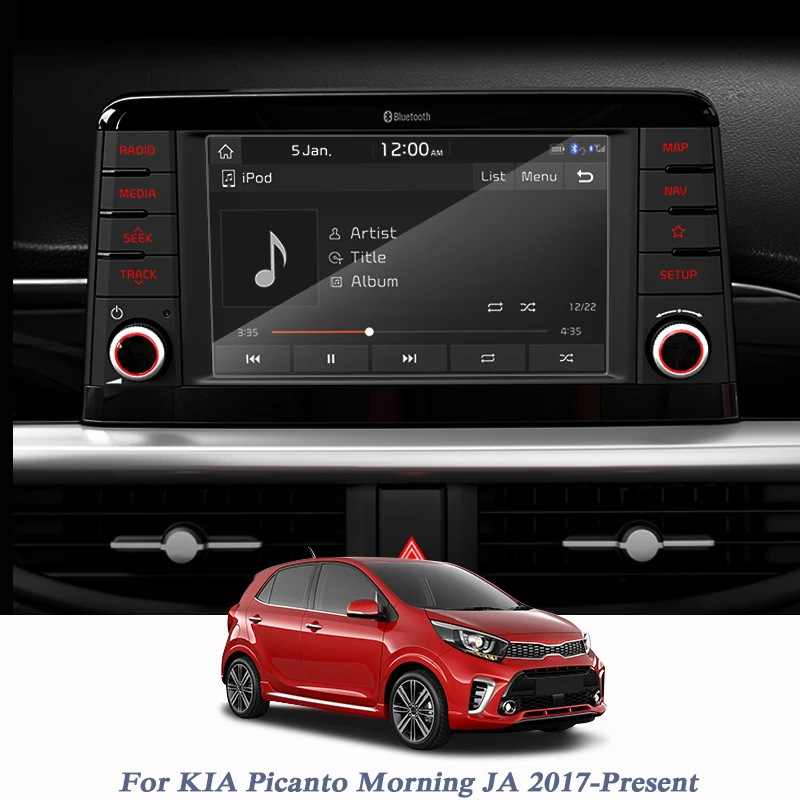 

Автомобильный Стайлинг для KIA Picanto Morning JA 2017-настоящее время, защитная пленка для экрана с GPS-навигацией, стекло, Защитная пленка для ЖК-экрана