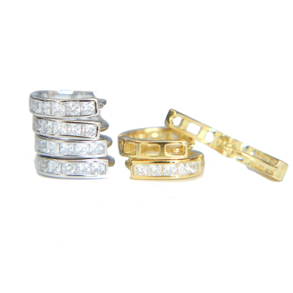 100% 925 пробы серебряные крошечные милые маленькие девочки подарок Huggie обруч