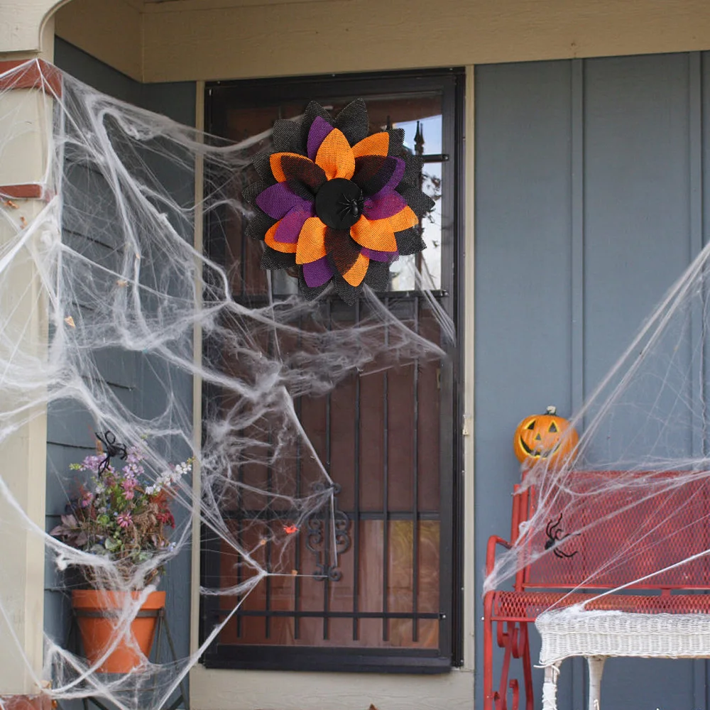 Венок паук дверная вешалка настенный Знак Приветствия для детей реквизит из