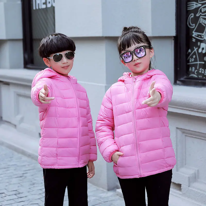 Детская куртка верхняя одежда осеннее теплое пуховое пальто с капюшоном для