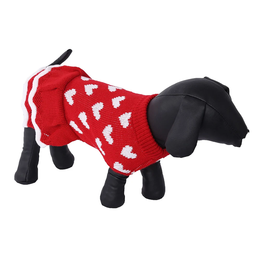 Зимний теплый свитер для собаки платье пальто домашних животных одежда собак