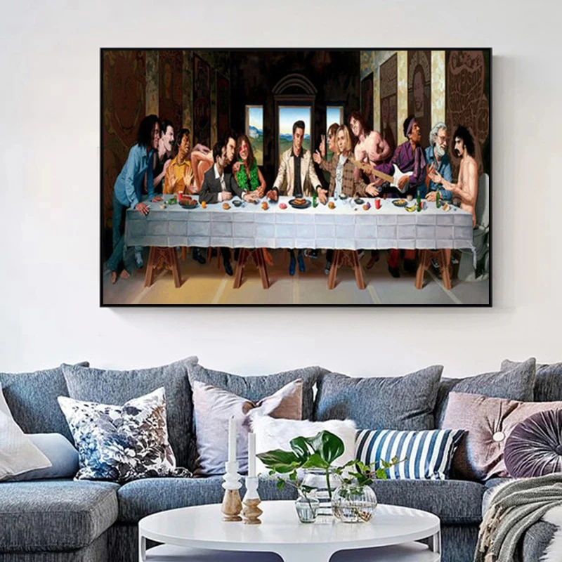Hip Hop Music Rapper Star Legend The Last Supper Art Poster And Prints Canvas Painting Pictures For Living Room Home Decor | Дом и сад