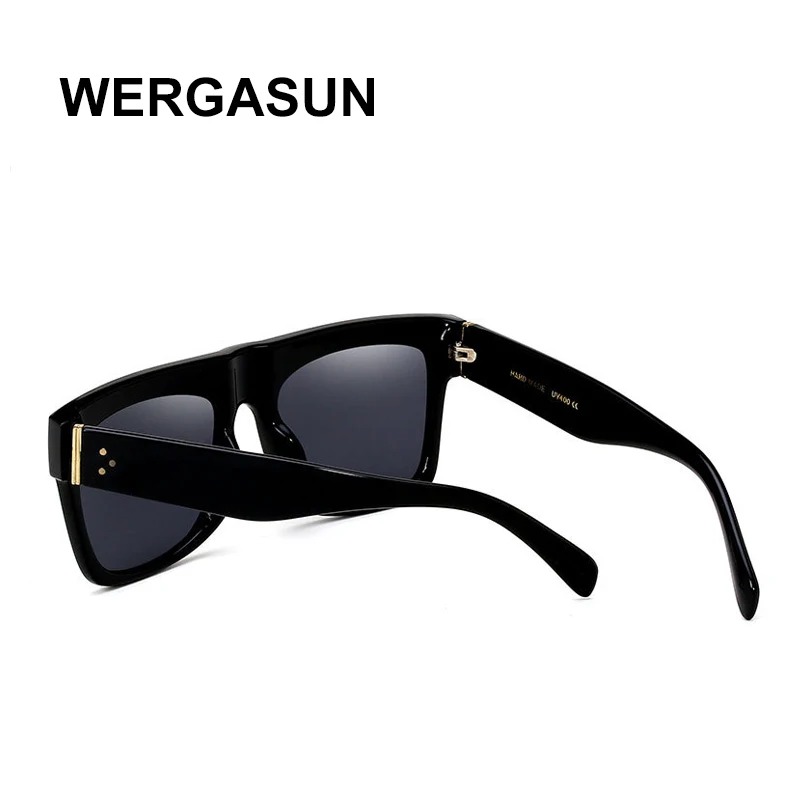 Очки солнцезащитные WERGASUN женские в винтажном стиле квадратные брендовые