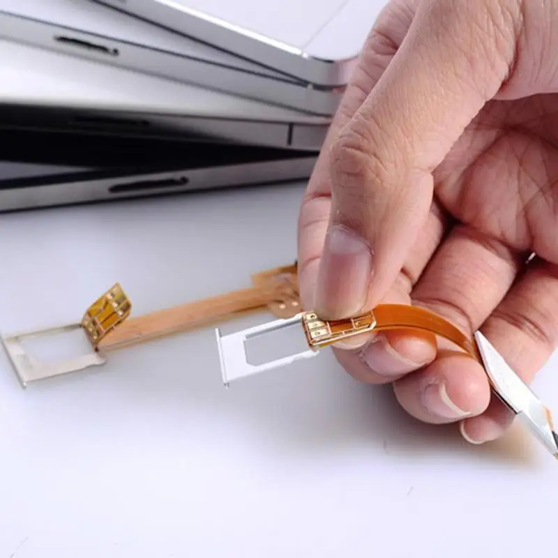 Адаптер для двух SIM-карт универсальный чип Samsung 4 поколения iphone5 | Мобильные