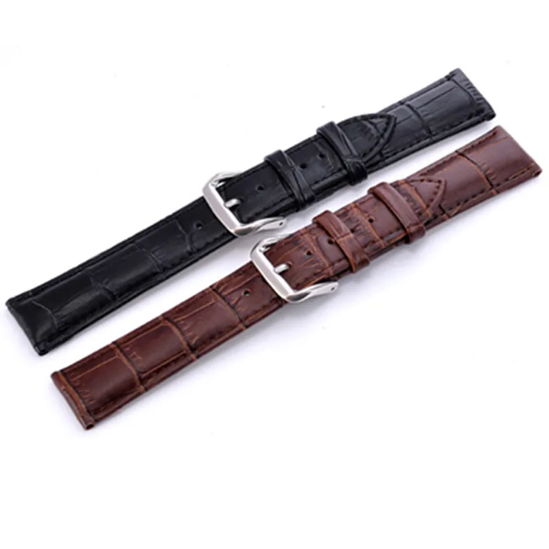 Ремешки для наручных часов из натуральной кожи соединитель нержавеющей стали