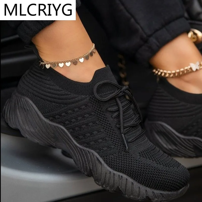 

Women's Breathable Shoes Sneakers 2021 New Mesh Lace-up Fashion Women's Casual Shoes Outdoor Running Sneakers Vulcanized Shoes
