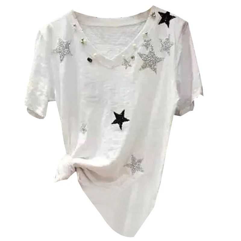 2021 Новая женская летняя обувь пуговицами из бисера футболки женские туфли с