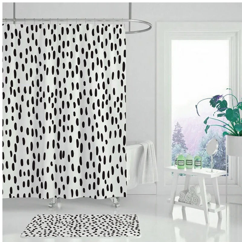 Современная Водонепроницаемая душевая занавеска для ванной комнаты модная с