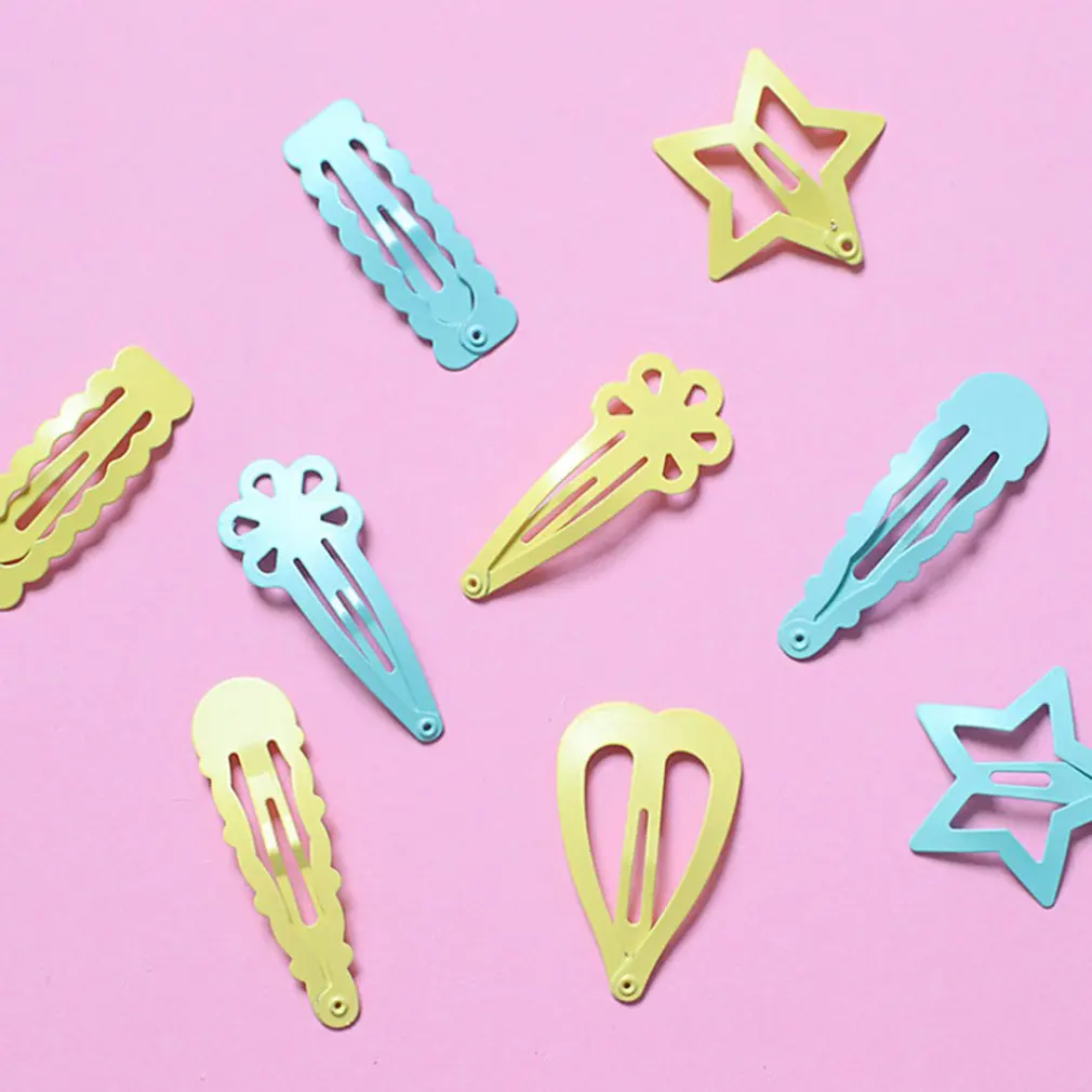 

Cute Children Hair Clip Pentgram Heart Shape Hair Accessories Headwear Baby Cartoon Kids Baby Girls Hairpins Full Cover Clips