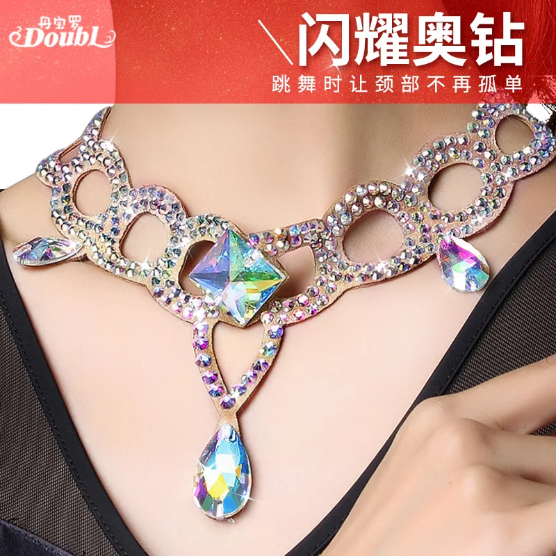 Женские танцевальные Галстуки блестящие латинские аксессуары женское