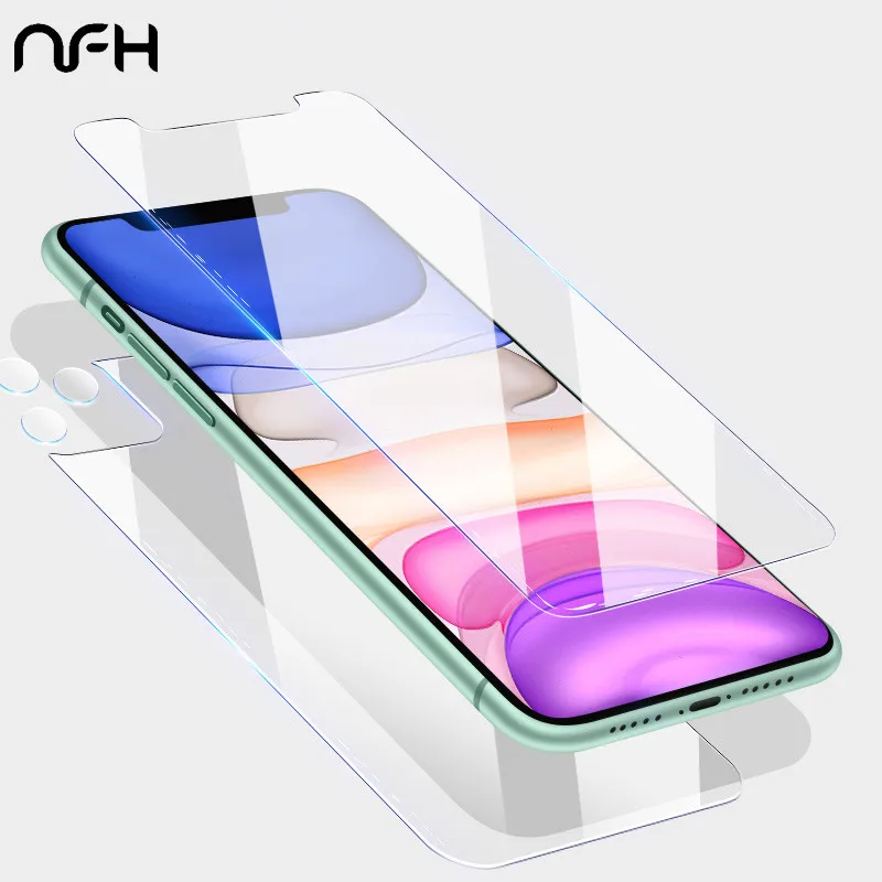 Защитное стекло 9H для передней и задней камеры iphone X XR XS 11 Pro Max 3 шт. | Мобильные
