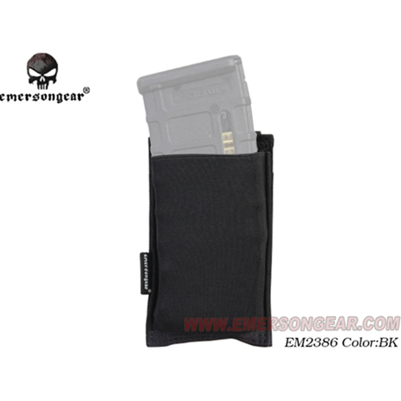 BK Emersongear Быстрый ничья одиночный M4 подсумок высокая скорость Открытый Топ 5,56 винтовка подсумок - Цвет: BK