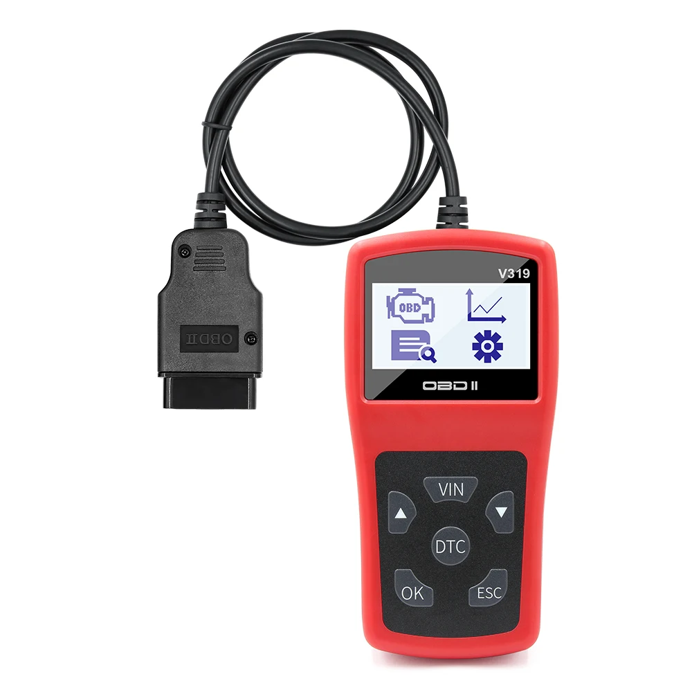 V319 OBD2 Code Reader Scanner Tool Diagnostic Readers OBDII EOBD Read Clean Fault ELM327 Support Multi- Languages |