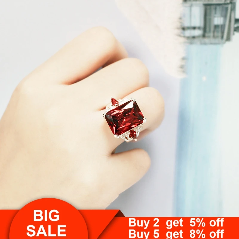 Винтажные женские свой Камень Цирконий кольцо 925 стерлингового серебра