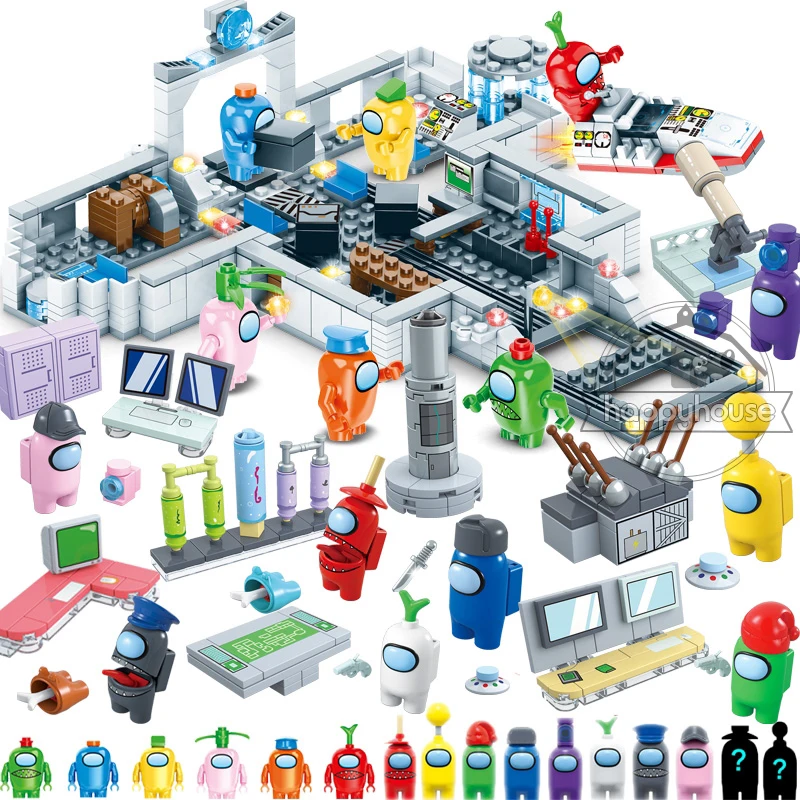 

Kids Toys Among Us Model Set Building Blocks Figures Dolls Bricks Idear Creative DIY Scientific Educational Toys For Children