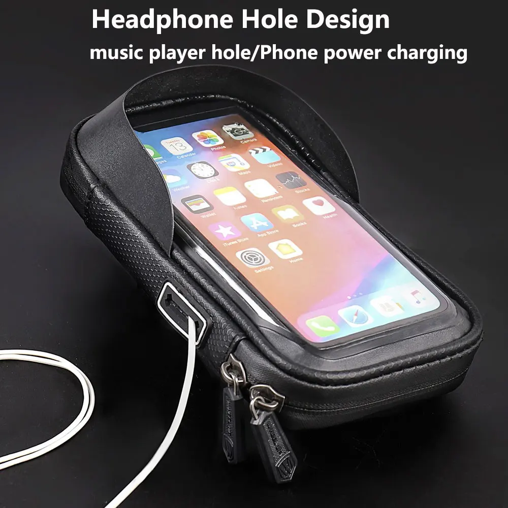 

Bicycle Waterproof Phone Bag Pannier Touch Screen MTB Bike Cellphone Holder Bag Cycling Motorcycle Handlebar Accessories Carrier