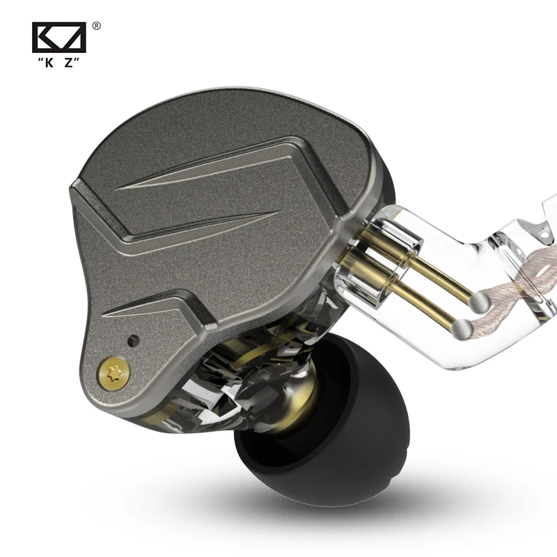 KZ ZSN Pro 1BA+1DD HiFi Hybrid Dual Driver In Ear Earbuds with Metal Resin Housing and 0.75mm 2 Pin Detachable Cable | Электроника