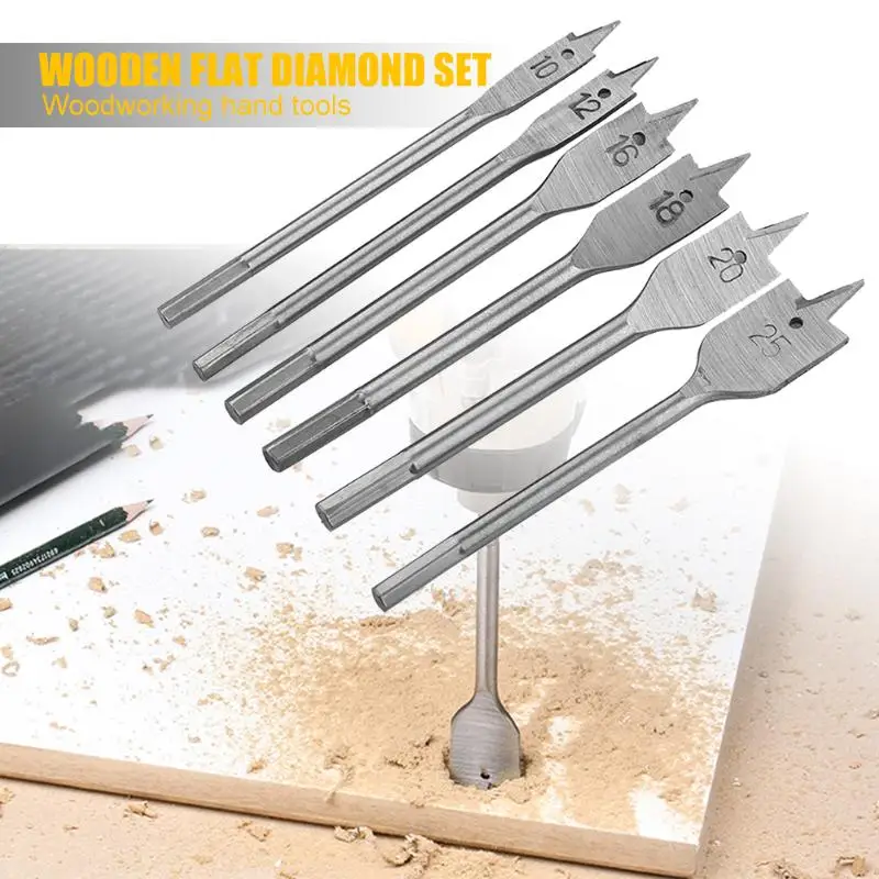 Фрезы из быстрорежущей стали 6 шт./компл. 10 25 мм плоская лопатка твердой древесины