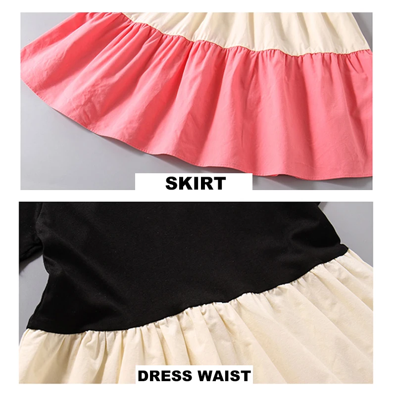 

Summer Fashion Girls Dress 2021 Newest Casual Cotton Kids Children's Princess Dress 4-16 Years 2 Color