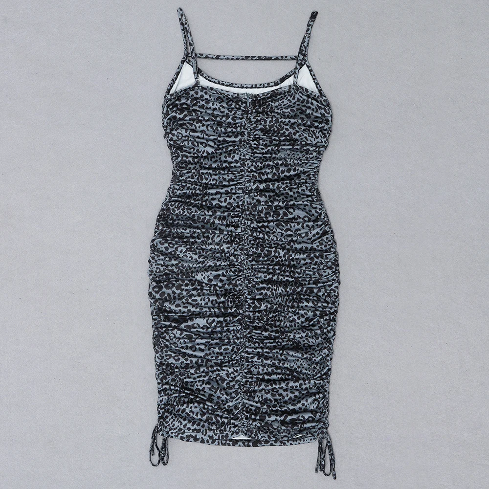 

Ailigou New Summer Women's Leopard Print Sleeveless Mini Dress 2021 Casual Short Strapless Sexy Tight Dress Ladies Vestido