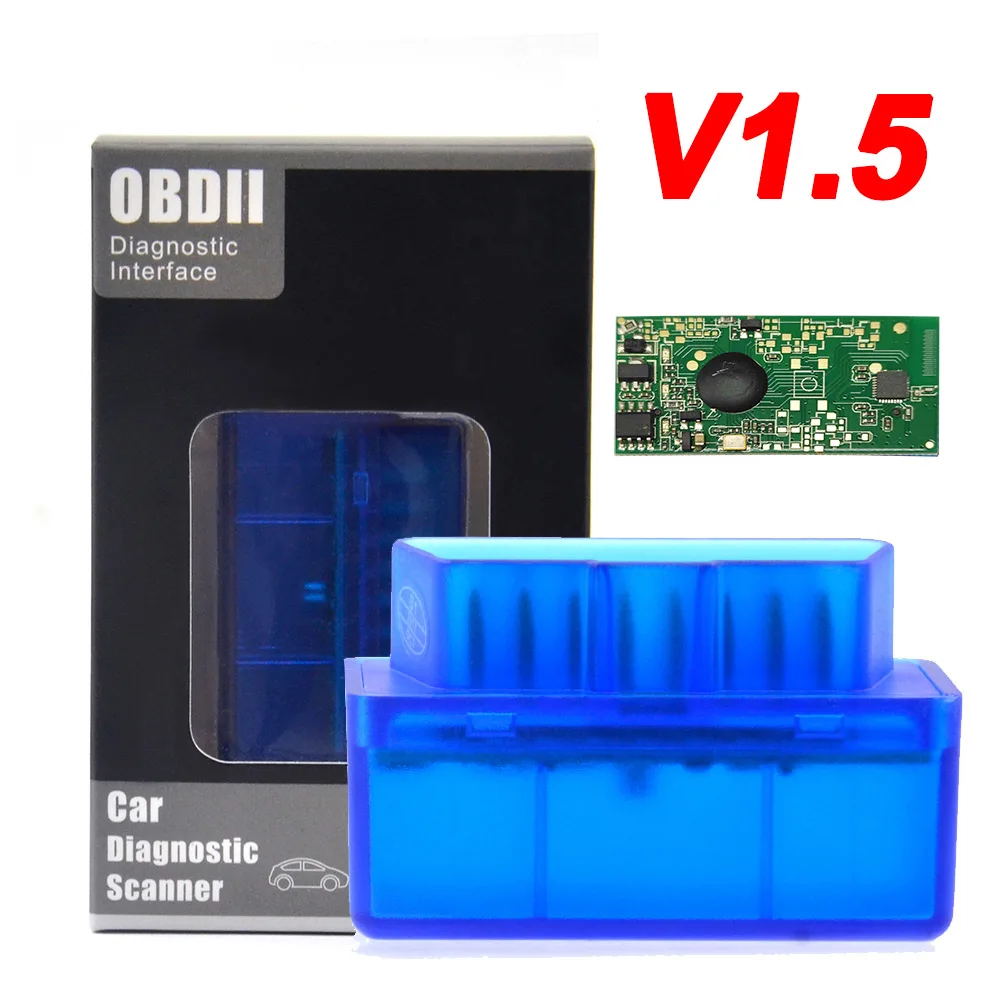 V1.5 without 25k80 Действительно V1.5 Супер Мини ELM327 Bluetooth ELM 327 PIC18F25K80 версия 1,5 OBD2/OBDII для Android Крутящий момент Автомобильный сканер кода - Цвет: V1.5 without 25k80