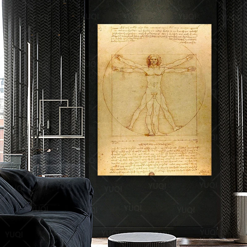 Классическая известная живопись витрууанский человек обучение пропорциям