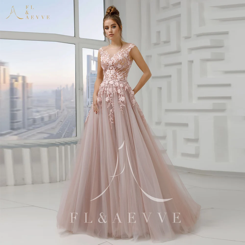 

Винтажные розовые вечерние платья из тюля с аппликацией, трапециевидные платья для выпускного вечера, блестящее платье для девушек