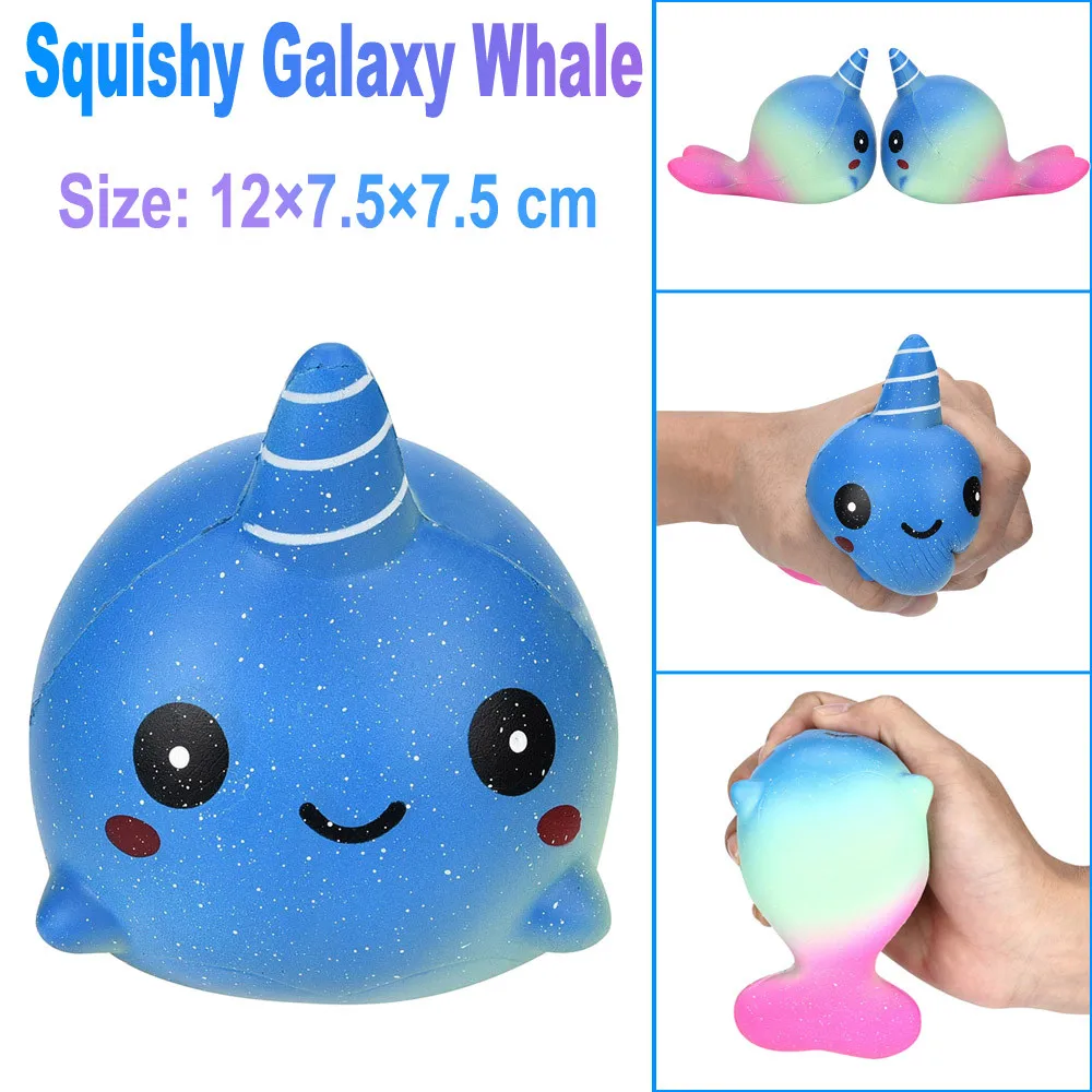 

Exquisite Fun Big Whale Scented Squishy Charm Slow Rising 12cm Simulation Toy It Stress Free Shipping Toy Antistres