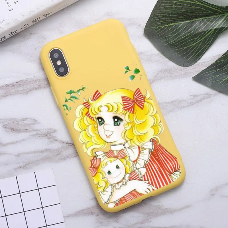 

Candy Anime Manga pattern high quality luxury Phone Case funda Candy Color for iPhone 6 7 8 11 12 s mini pro X XS XR MAX Plus