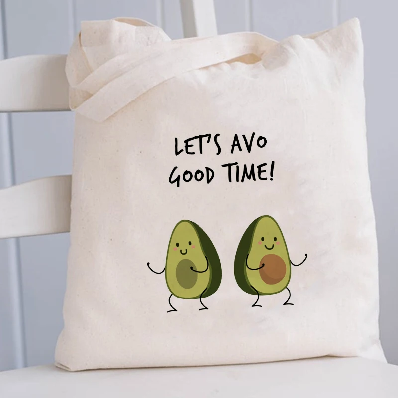 Для женщин матерчатая хозяйственная сумка для авокадо печати многоразовый мешок