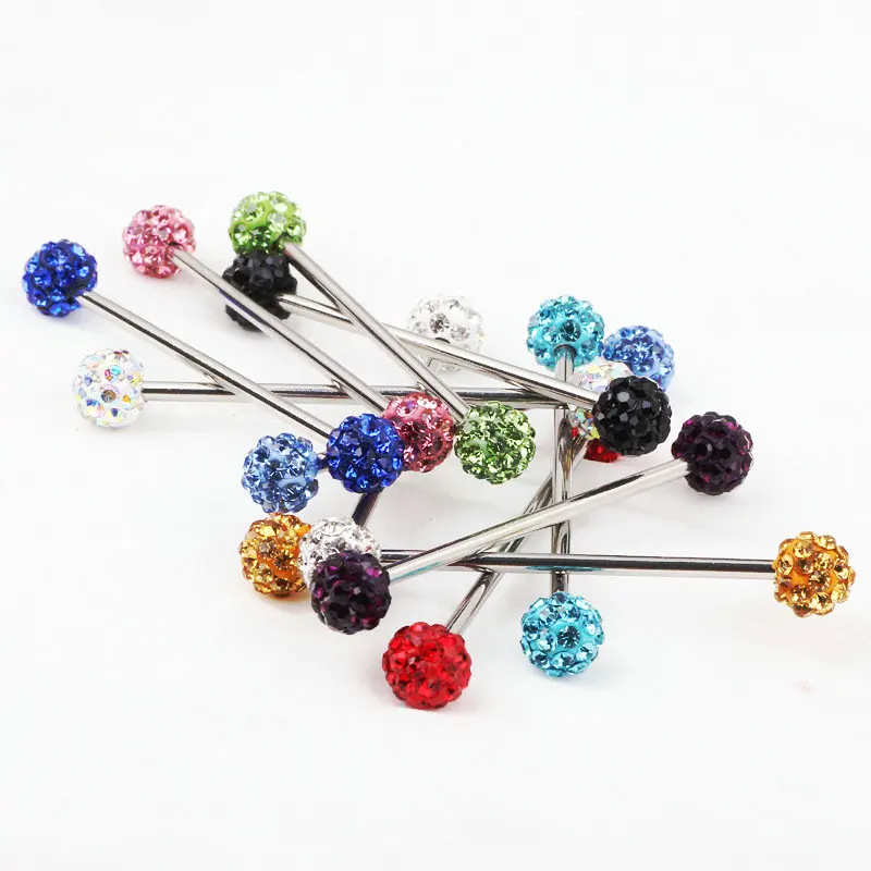 1 шт. Хрустальная Промышленная Штанга прямая из нержавеющей стали серьги для